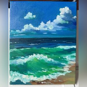 paintings on canvas original «Sea ​​sketch”,10x 8, oil on canvas